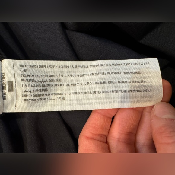 Abercrombie Traveler Zip-Front Mini Dress with Built-in Shorts Black L - Picture 10 of 12